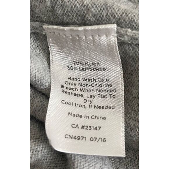 Talbots Size XL Blue White Gray Fair Isle Nordic Cardigan Sweater Wool Blend - Picture 5 of 8